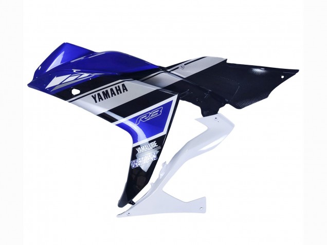 Preisgünstige Yamaha YZF R3/R25 Motorrad Verkleidung 2015-2018 - Weiss Blau Schwarz Yamalube