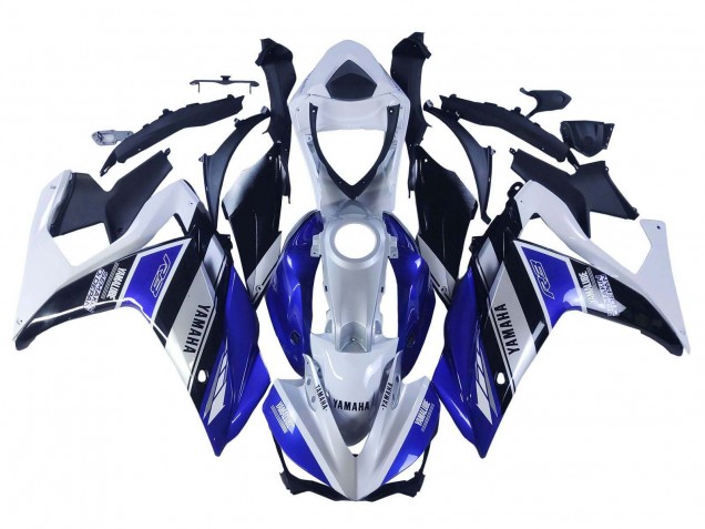 Preisgünstige Yamaha YZF R3/R25 Motorrad Verkleidung 2015-2018 - Weiss Blau Schwarz Yamalube