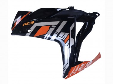 Preisgünstige Yamaha YZF R3/R25 Motorrad Verkleidung 2015-2018 - Blau Orange Silber Yamalube