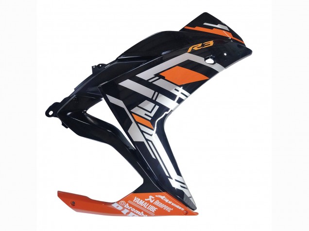 Preisgünstige Yamaha YZF R3/R25 Motorrad Verkleidung 2015-2018 - Blau Orange Silber Yamalube