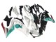 Preisgünstige Yamaha YZF R3/R25 Motorrad Verkleidung 2015-2018 - Weiss Grun Glanzendes Schwarz