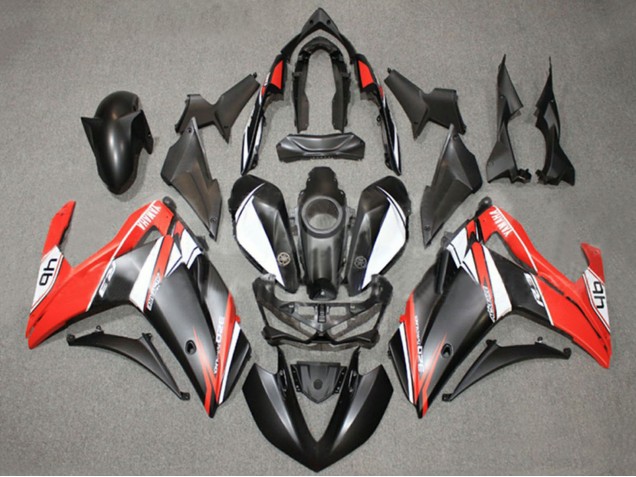Preisgünstige Yamaha YZF R3/R25 Motorrad Verkleidung 2015-2018 - Weiss Rot Matt Schwarz 46