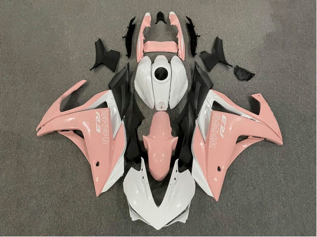 Preisgünstige Yamaha YZF R3/R25 Motorrad Verkleidung 2015-2018 - Weiss Rosa Matt Schwarz