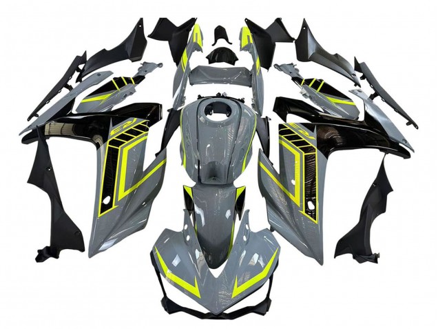 Preisgünstige Yamaha YZF R3/R25 Motorrad Verkleidung 2015-2018 - Nardo Grau Neon Gelb Schwarz