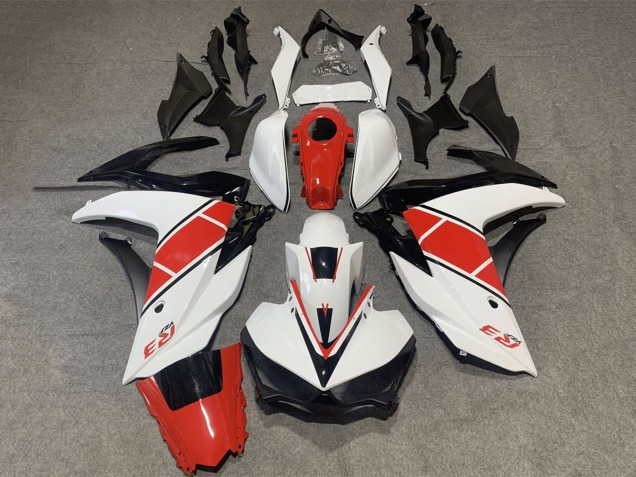 Preisgünstige Yamaha YZF R3/R25 Motorrad Verkleidung 2015-2018 - Weiss Rot Schwarz