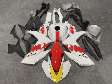 Preisgünstige Yamaha YZF R3/R25 Motorrad Verkleidung 2015-2018 - Weiss Rot Schwarz