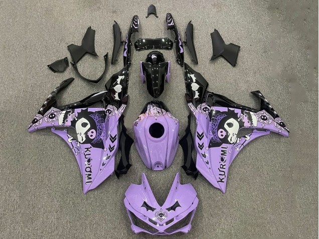 Preisgünstige Yamaha YZF R3/R25 Motorrad Verkleidung 2015-2018 - Lila Weiss Schwarz