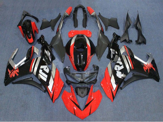 Preisgünstige Yamaha YZF R3/R25 Motorrad Verkleidung 2015-2018 - Rot Silber Glanzendes Schwarz