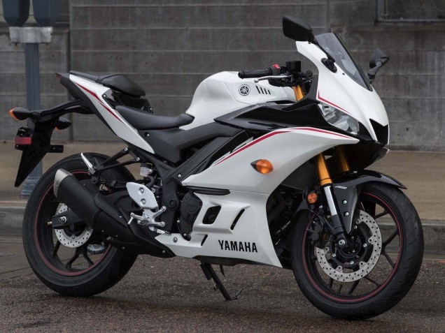 Preisgünstige Yamaha YZF R3/R25 Motorrad Verkleidung 2015-2018 - Weiss Rot