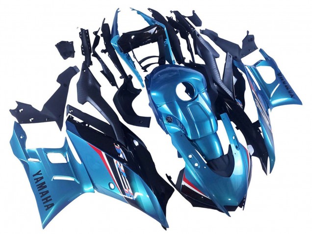 Preisgünstige Yamaha YZF R3/R25 Motorrad Verkleidung 2019-2021 - Blau Schwarz