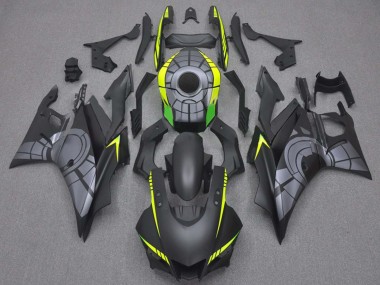 Preisgünstige Yamaha YZF R3/R25 Motorrad Verkleidung 2019-2021 - Gelb Grau Matt Schwarz