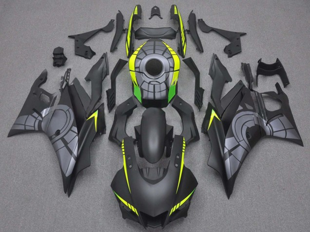 Preisgünstige Yamaha YZF R3/R25 Motorrad Verkleidung 2019-2021 - Gelb Grau Matt Schwarz