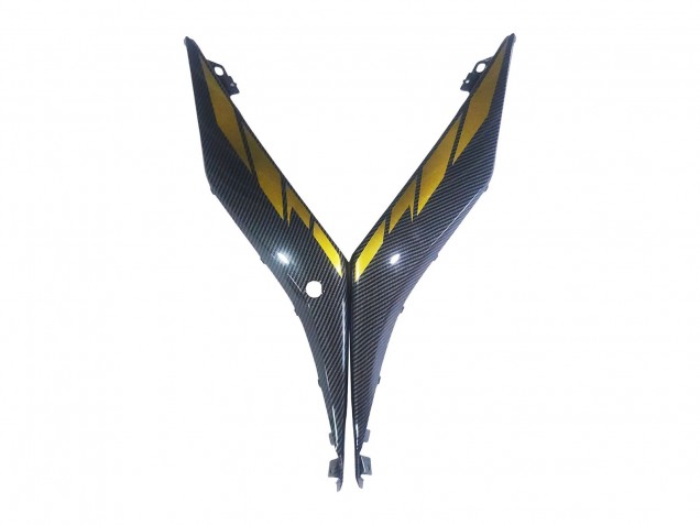 Preisgünstige Yamaha YZF R3/R25 Motorrad Verkleidung 2019-2021 - Gold Schwarz Carbonfaser