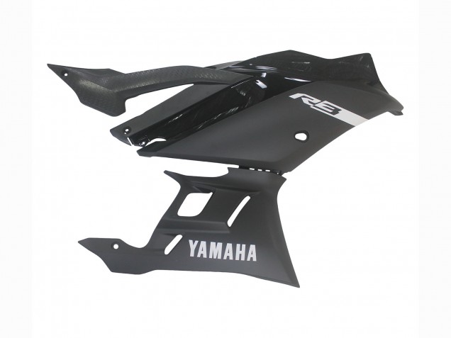 Preisgünstige Yamaha YZF R3/R25 Motorrad Verkleidung 2019-2021 - Matt Schwarz Silber