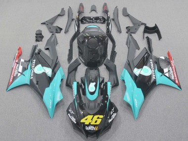 Preisgünstige Yamaha YZF R3/R25 Motorrad Verkleidung 2019-2021 - Hellblau Rot Schwarz Petronas 46