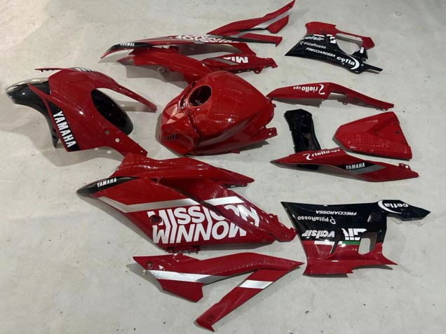 Preisgünstige Yamaha YZF R3/R25 Motorrad Verkleidung 2019-2021 - Dunkel Rot Weiss Silber Schwarz Valsir
