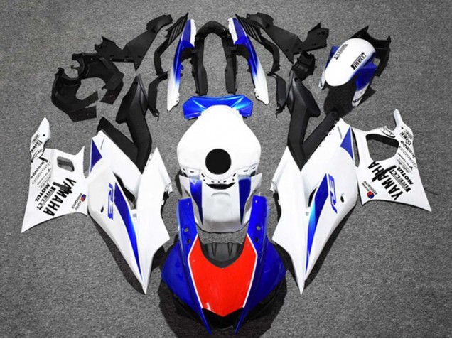 Preisgünstige Yamaha YZF R3/R25 Motorrad Verkleidung 2019-2021 - Weiss Blau Rot Schwarz