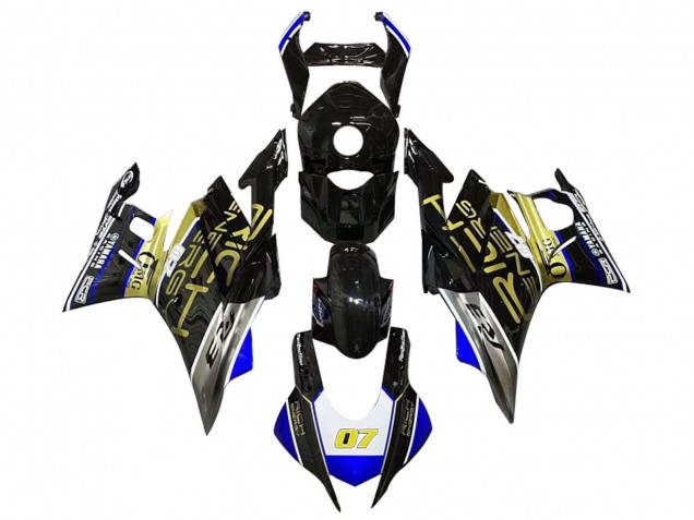Preisgünstige Yamaha YZF R3/R25 Motorrad Verkleidung 2019-2021 - Weiss Blau Schwarz Gold Trick Star 07