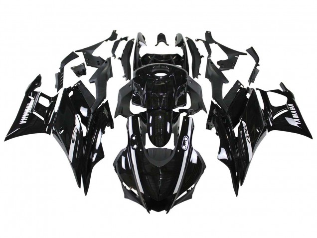 Preisgünstige Yamaha YZF R3/R25 Motorrad Verkleidung 2019-2021 - Glanzendes Schwarz Weiss