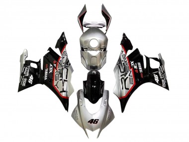 Preisgünstige Yamaha YZF R3/R25 Motorrad Verkleidung 2019-2021 - Silber Rot Schwarz 46