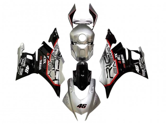 Preisgünstige Yamaha YZF R3/R25 Motorrad Verkleidung 2019-2021 - Silber Rot Schwarz 46