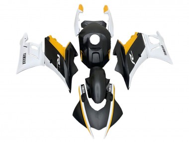 Preisgünstige Yamaha YZF R3/R25 Motorrad Verkleidung 2019-2021 - Weiss Gelb Matt Schwarz