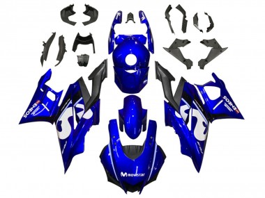 Preisgünstige Yamaha YZF R3/R25 Motorrad Verkleidung 2019-2021 - Blau Weiss Schwarz MoviStar ENEOS