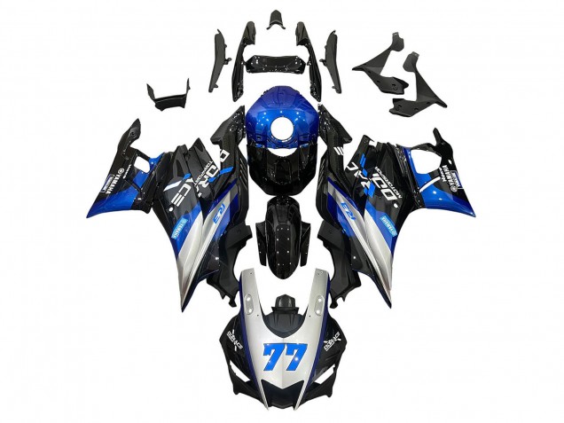 Preisgünstige Yamaha YZF R3/R25 Motorrad Verkleidung 2019-2021 - Silber Blau Schwarz 77