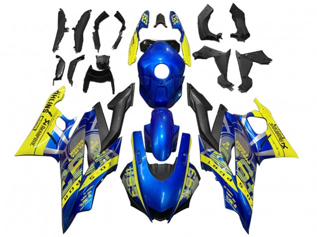 Preisgünstige Yamaha YZF R3/R25 Motorrad Verkleidung 2019-2021 - Gelb Blau Schwarz Motul