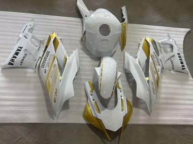 Preisgünstige Yamaha YZF R3/R25 Motorrad Verkleidung 2019-2021 - Weiss Gold Semakin Didepan