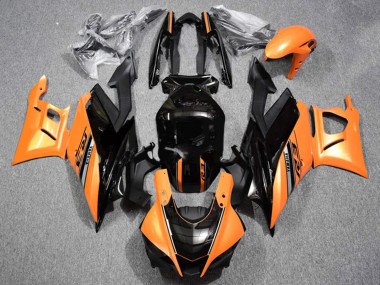 Preisgünstige Yamaha YZF R3/R25 Motorrad Verkleidung 2019-2021 - Orange Glanzendes Schwarz