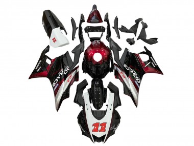 Preisgünstige Yamaha YZF R3/R25 Motorrad Verkleidung 2019-2021 - Weiss Rot Schwarz 11
