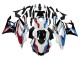Preisgünstige Yamaha YZF R3/R25 Motorrad Verkleidung 2019-2021 - Weiss Blau Rot Glanzendes Schwarz