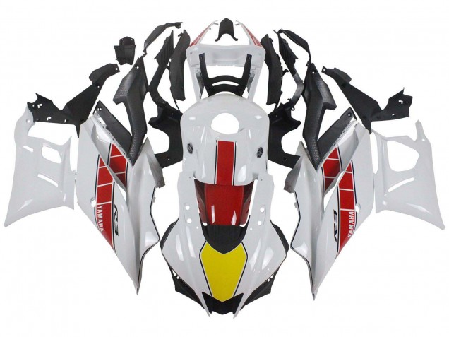Preisgünstige Yamaha YZF R3/R25 Motorrad Verkleidung 2019-2021 - Weiss Rot Gelb Schwarz