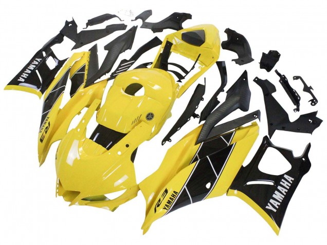 Preisgünstige Yamaha YZF R3/R25 Motorrad Verkleidung 2019-2021 - Gelb Schwarz