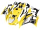 Preisgünstige Yamaha YZF R3/R25 Motorrad Verkleidung 2019-2021 - Gelb Weiss Schwarz Streifen