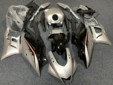 Preisgünstige Yamaha YZF R3/R25 Motorrad Verkleidung 2022-2024 - HellGold Glanzendes Schwarz