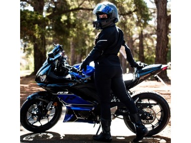 Preisgünstige Yamaha YZF R3/R25 Motorrad Verkleidung 2022-2024 - Blau Glanzendes Schwarz