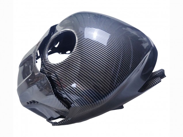 Preisgünstige Yamaha YZF R3/R25 Motorrad Verkleidung 2022-2024 - Schwarzer Carbonfaser Stil Goldrot ABBOT