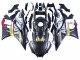 Preisgünstige Yamaha YZF R3/R25 Motorrad Verkleidung 2022-2024 - Schwarzer Carbonfaser Stil Goldrot ABBOT