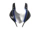 Preisgünstige Yamaha YZF R3/R25 Motorrad Verkleidung 2022-2024 - Schwarzer Carbonfaser Stil Silberblau
