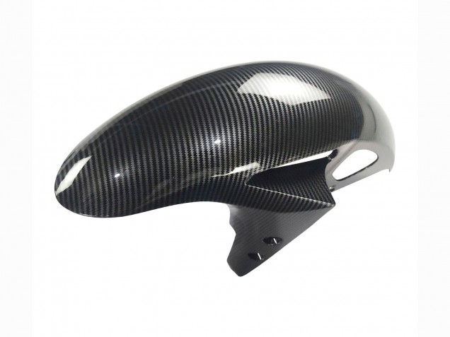 Preisgünstige Yamaha YZF R3/R25 Motorrad Verkleidung 2022-2024 - Schwarzer Carbonfaser Stil Silberblau