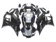 Preisgünstige Yamaha YZF R3/R25 Motorrad Verkleidung 2022-2024 - Schwarzer Carbonfaser Stil Silberblau