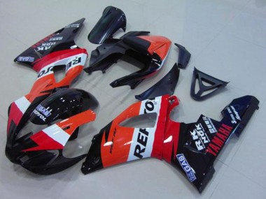 Preisgünstige Yamaha YZF R1 Motorrad Verkleidung 2000-2001 - Orange Weiss Rot Schwarz Repsol