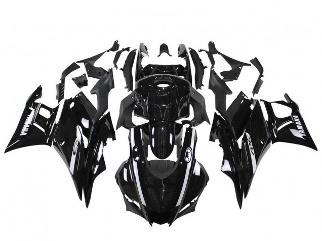 Preisgünstige Yamaha YZF R3/R25 Motorrad Verkleidung 2022-2024 - Glanzendes Schwarz