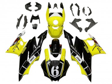 Preisgünstige Yamaha YZF R3/R25 Motorrad Verkleidung 2022-2024 - Gelb Weiss Schwarz Lenovo 6
