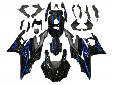 Preisgünstige Yamaha YZF R3/R25 Motorrad Verkleidung 2022-2024 - Glanzendes Schwarz Blau
