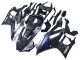 Preisgünstige Yamaha YZF R3/R25 Motorrad Verkleidung 2022-2024 - Marble Schwarz Silber Blau Geschmiedet Carbonfaser Stil
