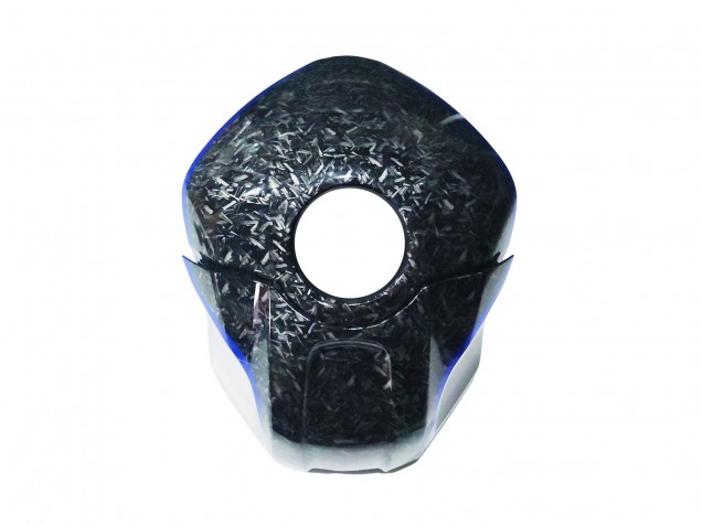 Preisgünstige Yamaha YZF R3/R25 Motorrad Verkleidung 2022-2024 - Marble Schwarz Silber Blau Geschmiedet Carbonfaser Stil
