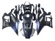 Preisgünstige Yamaha YZF R3/R25 Motorrad Verkleidung 2022-2024 - Marble Schwarz Silber Blau Geschmiedet Carbonfaser Stil